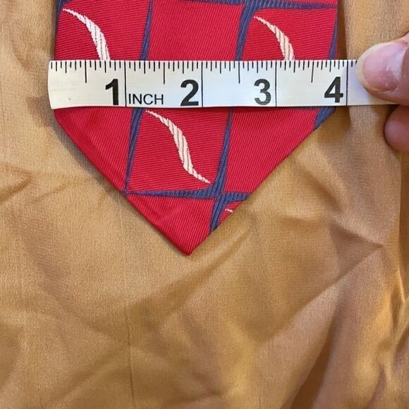 Vintage Red Silk Tie  - Picture 4 of 4